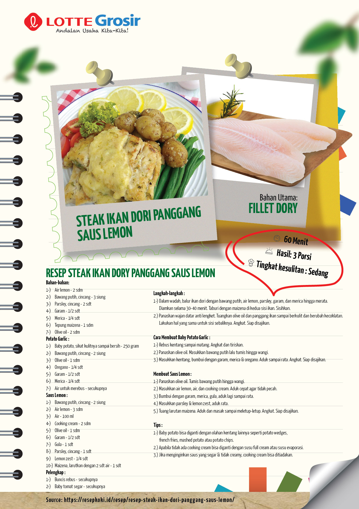Resep Steak Ikan Dory Panggang Saus Lemon UPDATE